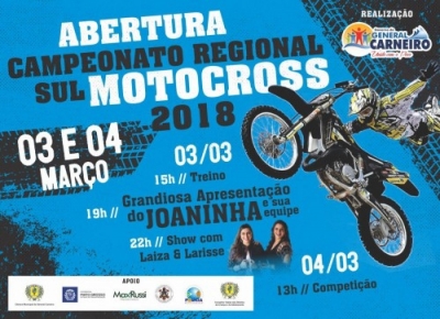 Prefeitura confirma o piloto Joaninha em campeonato de Motocross em General Carneiro